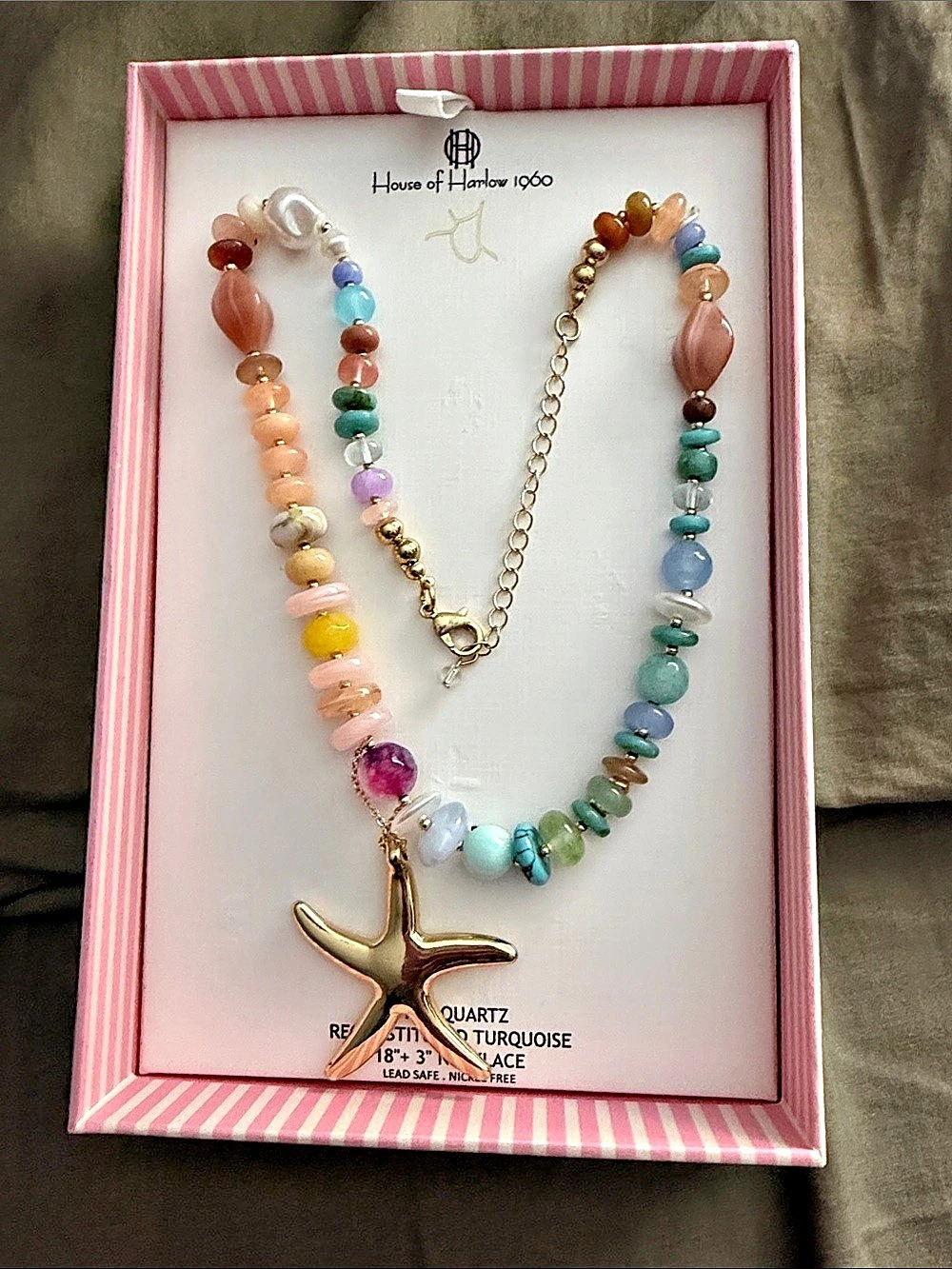 House of Harlow 1960 Multicolor Starfish Pendant Necklace